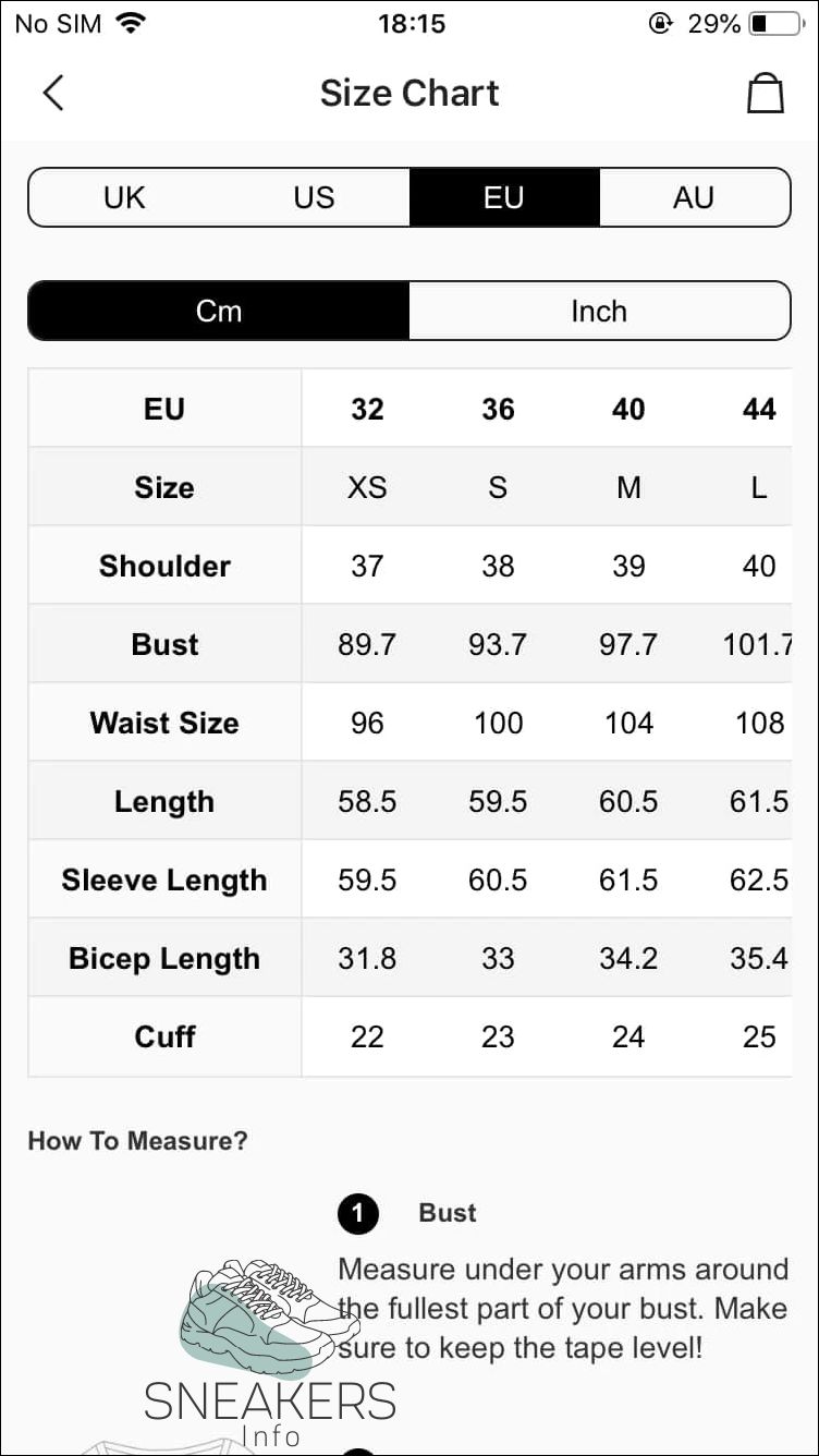 Check the Size Chart